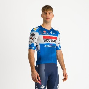 Castelli AERO RACE 7.0 Jersey Heren Blauw Wit | UFP645137