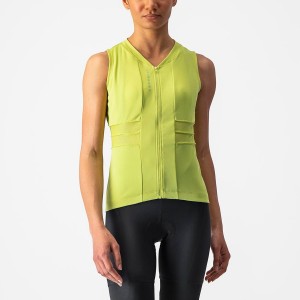 Castelli ANIMA 4 SLEEVELESS Jersey Dames Lichtgroen | QBY178543