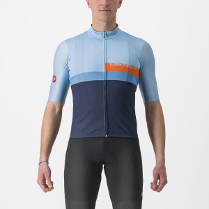 Castelli A BLOCCO Jersey Heren Blauw Dieprood Oranje | ZKT038214