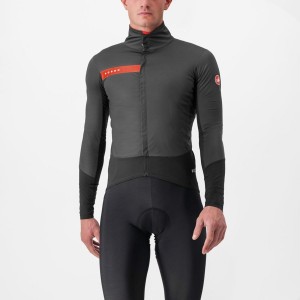 Castelli BETA RoS Jassen Heren Grijs Donkergrijs Rood | VHF923705