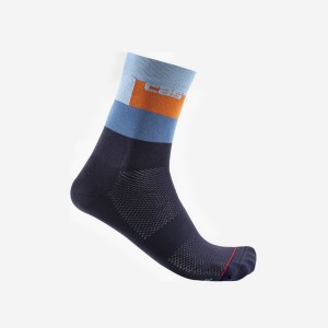 Castelli BLOCCO 15 Sokken Heren Blauw | SEZ369148