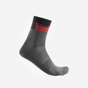 Castelli BLOCCO 15 Sokken Heren Donkergrijs | XCG420673