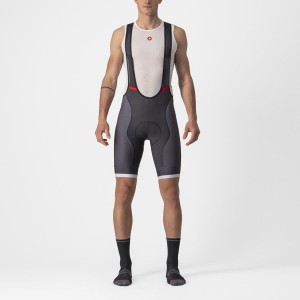 Castelli COMPETIZIONE KIT Korte Broek Met Slabbetje Heren Donkergrijs Zilver Grijs | MQA395642