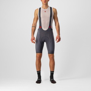 Castelli COMPETIZIONE Korte Broek Met Slabbetje Heren Donkergrijs | QMR246358