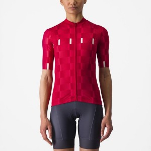 Castelli DIMENSIONE Jersey Dames Rood Wit | JQC206543