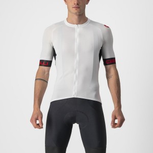 Castelli ENTRATA VI Jersey Heren Wit Zwart Rood | XHP730956