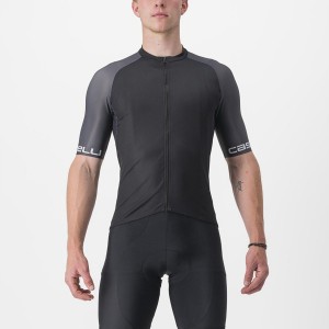 Castelli ENTRATA VI Jersey Heren Zwart Donkergrijs Zilver | HUB761903