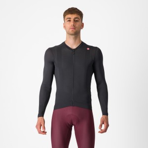 Castelli ESPRESSO LS Jersey Heren Zwart Donkergrijs | RCB293654