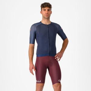 Castelli FREE AERO RC CLASSIC Korte Broek Met Slabbetje Heren Diepbordeaux Wit | GZE603985