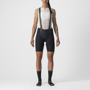 Castelli FREE AERO RC W Korte Broek Met Slabbetje Dames Zwart | WIP629857