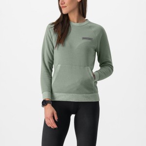 Castelli LOGO W SWEATSHIRT Casual Dames Groen | HXN512703