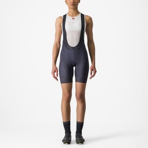 Castelli PRIMA Korte Broek Met Slabbetje Dames Zwart | FAX152376