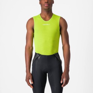 Castelli PRO MESH 2.0 SLEEVELESS Basislaag Heren Lichtgroen | NAI870524