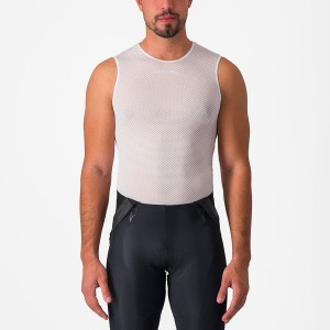 Castelli PRO MESH 2.0 SLEEVELESS Basislaag Heren Wit | XSD691450