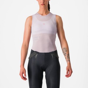 Castelli PRO MESH W SLEEVELESS Basislaag Dames Paars Wit | IXZ170548