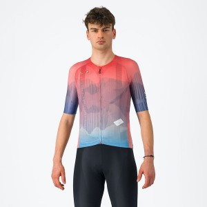 Castelli R-A/D Jersey Heren Gekleurd Roze Blauw | RNS047861