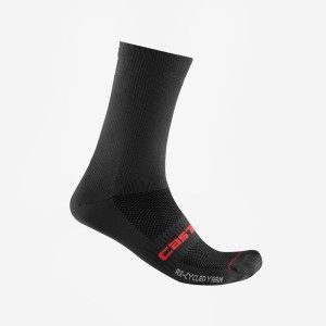 Castelli RE-CYCLE THERMAL 18 Sokken Heren Zwart | QVY107265