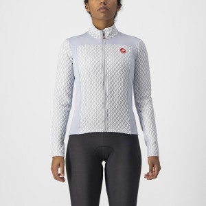 Castelli SFIDA 2 FZ Jersey Dames Zilver Grijs Wit | UVN491832