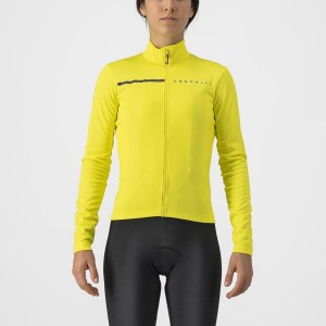 Castelli SINERGIA 2 FZ Jersey Dames Geel Donkergrijs | EVD479306