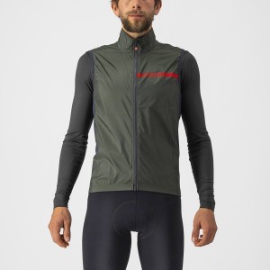 Castelli SQUADRA STRETCH Vest Heren Groen Donkergrijs | MRA583297