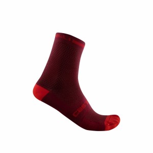 Castelli SUPERLEGGERA T 12 Sokken Heren Bordeaux | PQU495723