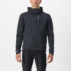 Castelli TRAIL HOODIE Jassen Heren Zwart | PHG531708