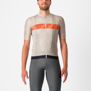 Castelli UNLIMITED ENDURANCE Jersey Heren Zilver Oranje Rood | RYN864039