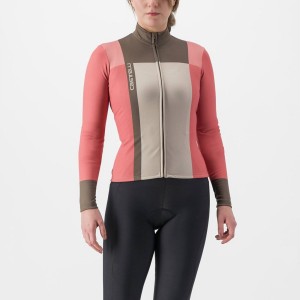 Castelli UNLIMITED W THERMAL Jersey Dames Rood | OJE954607