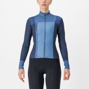 Castelli UNLIMITED W THERMAL Jersey Dames Blauw Blauw | VAH963742