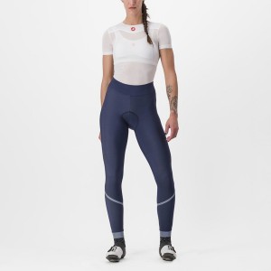 Castelli VELOCISSIMA THERMAL Leggings Dames Blauw Zilver | LCQ619805