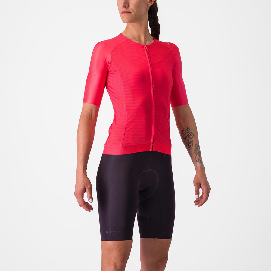 Castelli AERO PRO 7.0 W Jersey Dames Rood | GYE854193