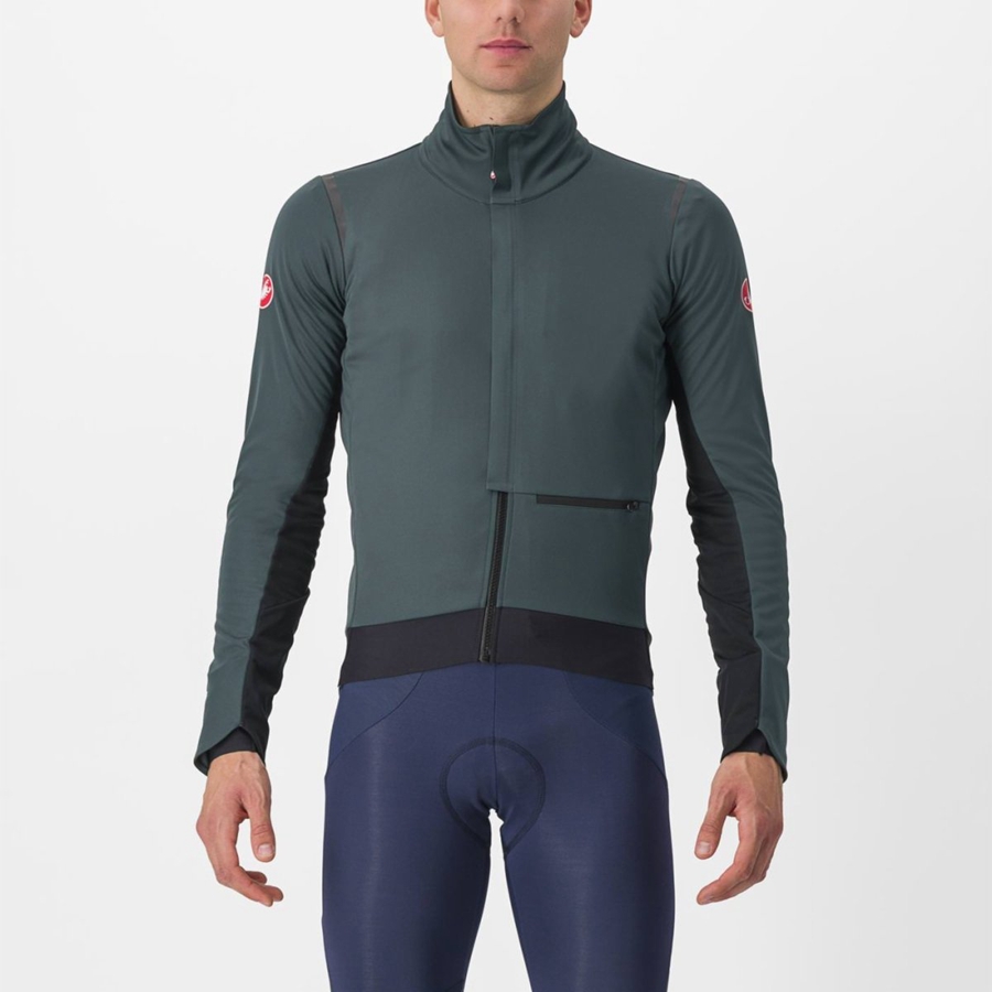 Castelli ALPHA DOPPIO ROS Jassen Heren Groen Zwart | PRH038259