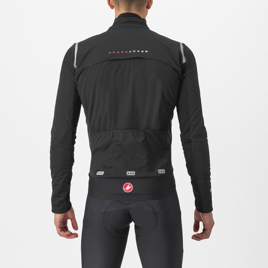 Castelli ALPHA DOPPIO ROS Jassen Heren Zwart Zilver Donker | PXY063512