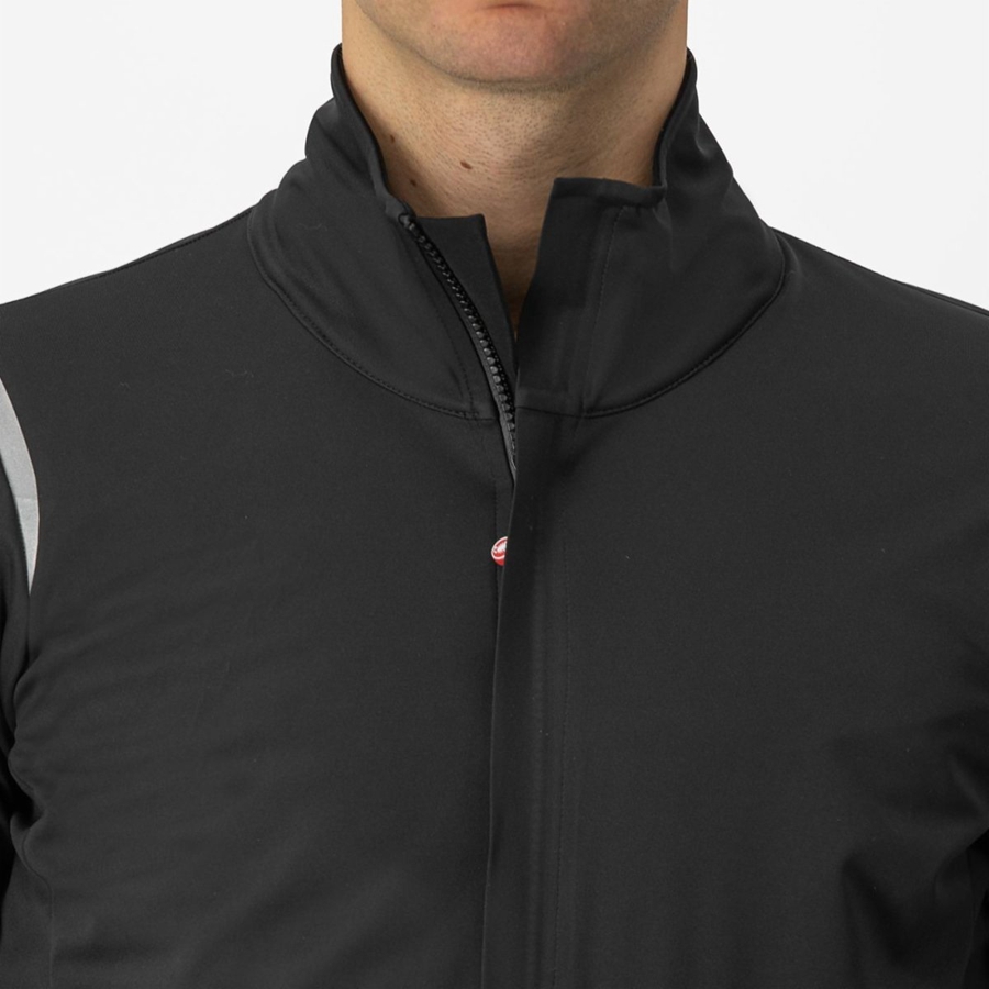 Castelli ALPHA DOPPIO ROS Jassen Heren Zwart Zilver Donker | PXY063512