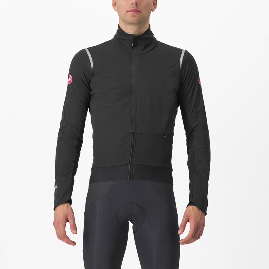 Castelli ALPHA DOPPIO ROS Jassen Heren Zwart Zilver Donker | PXY063512