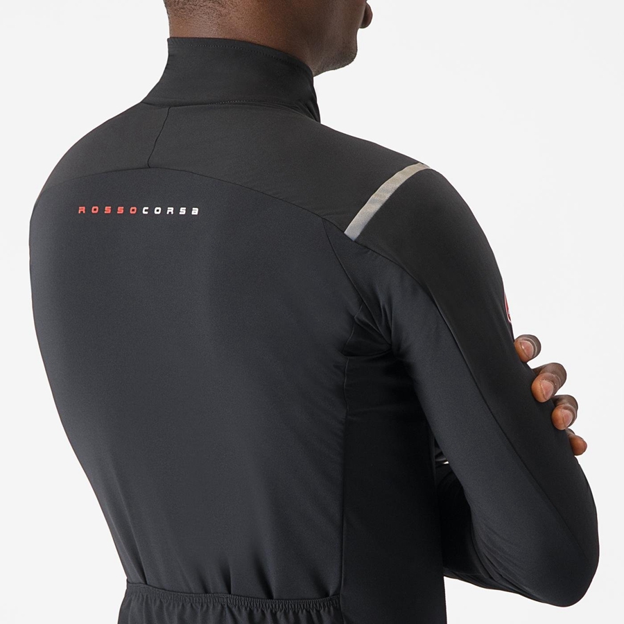 Castelli ALPHA FLIGHT ROS Jassen Heren Zwart Zilver Donker | ANO029541