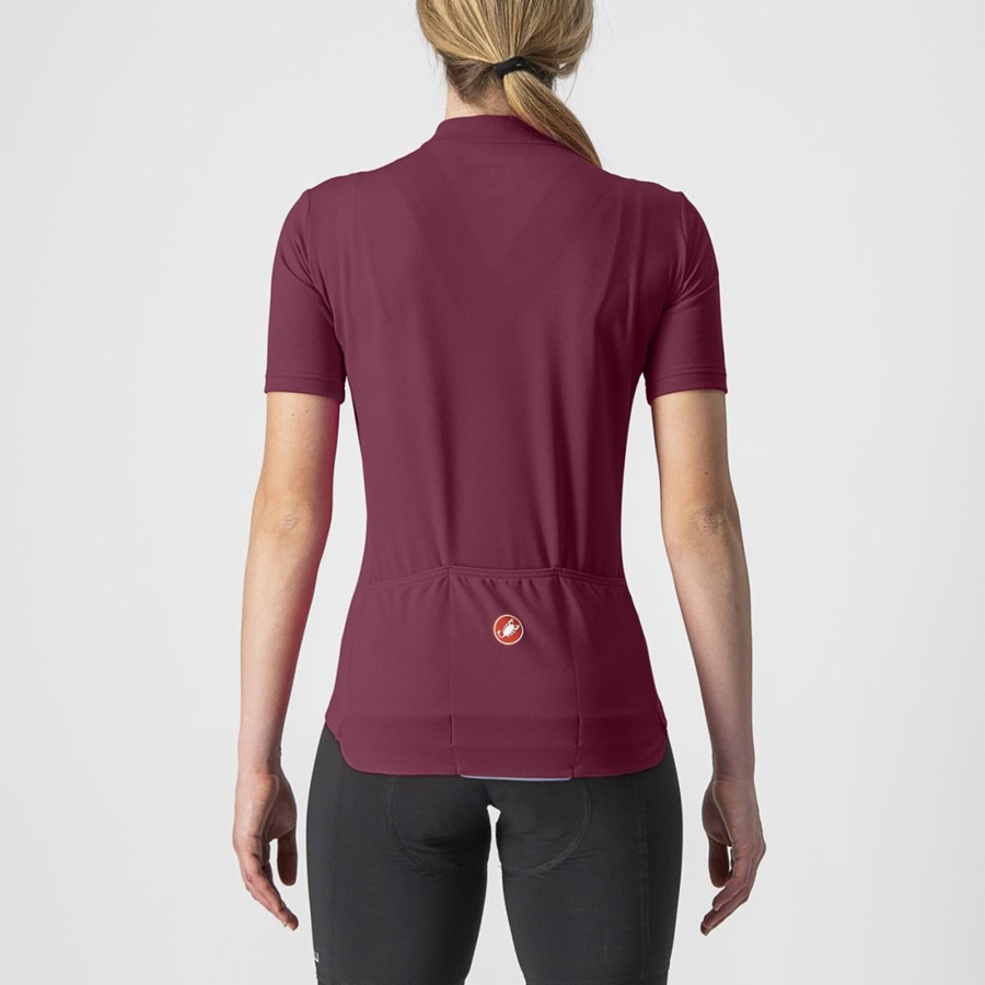 Castelli ANIMA 3 Jersey Dames Bordeaux Rood | BXI537498