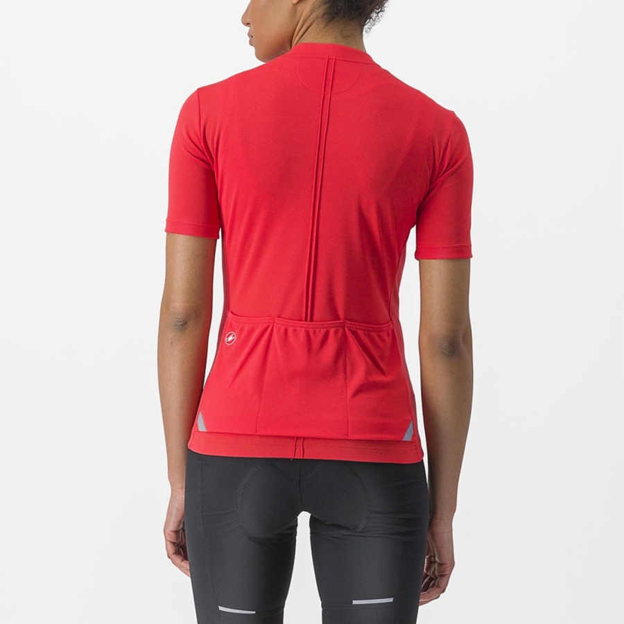 Castelli ANIMA 4 Jersey Dames Rood | LFV640759