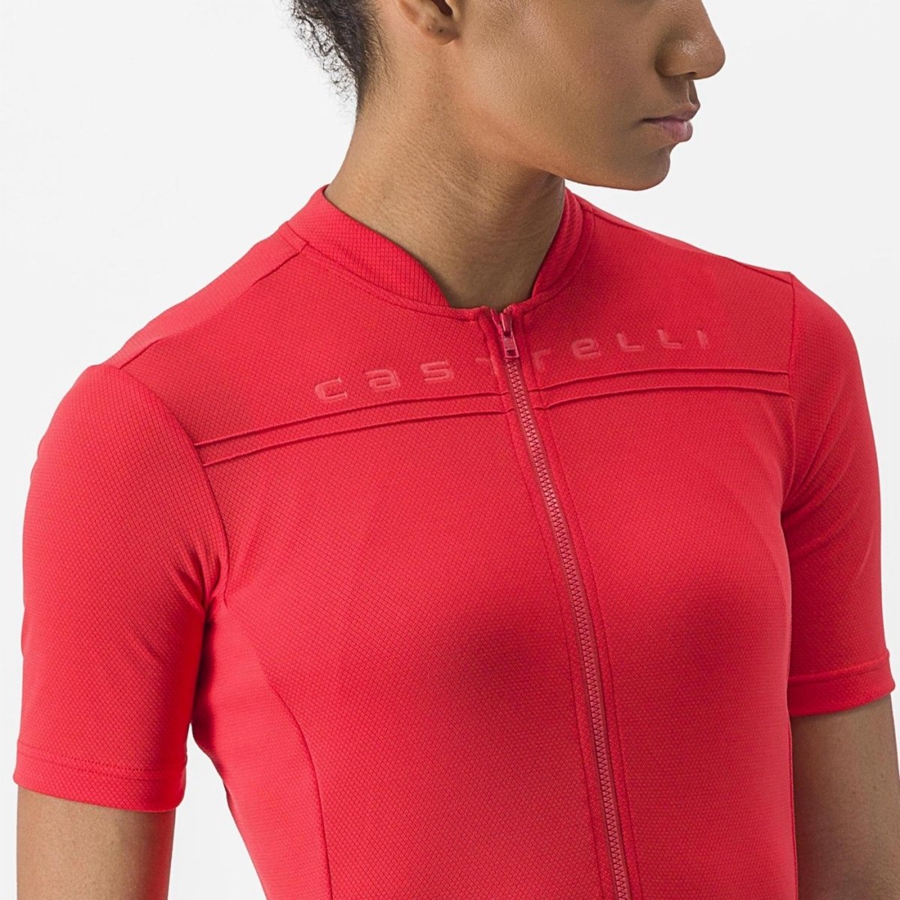 Castelli ANIMA 4 Jersey Dames Rood | LFV640759