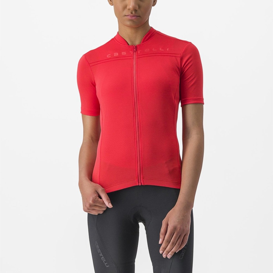 Castelli ANIMA 4 Jersey Dames Rood | LFV640759