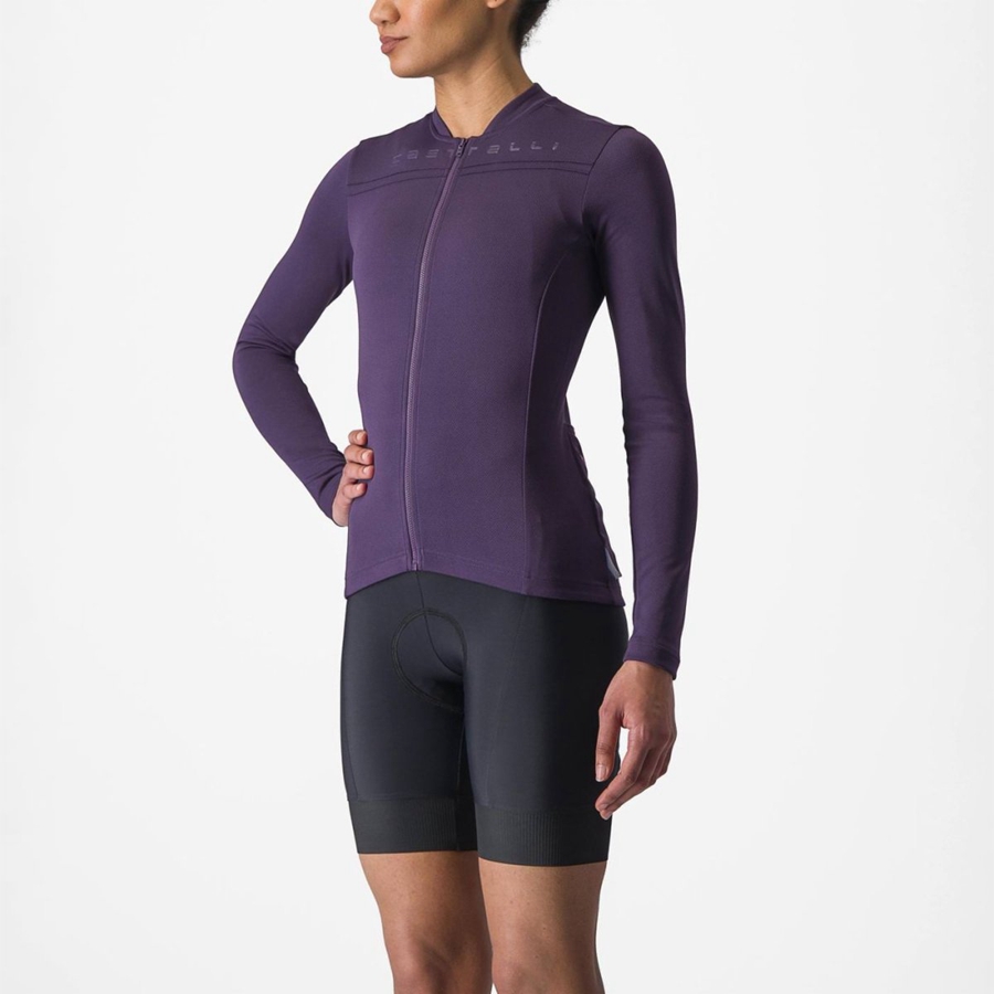 Castelli ANIMA 4 LONG SLEEVE Jersey Dames Paars | FJA948160