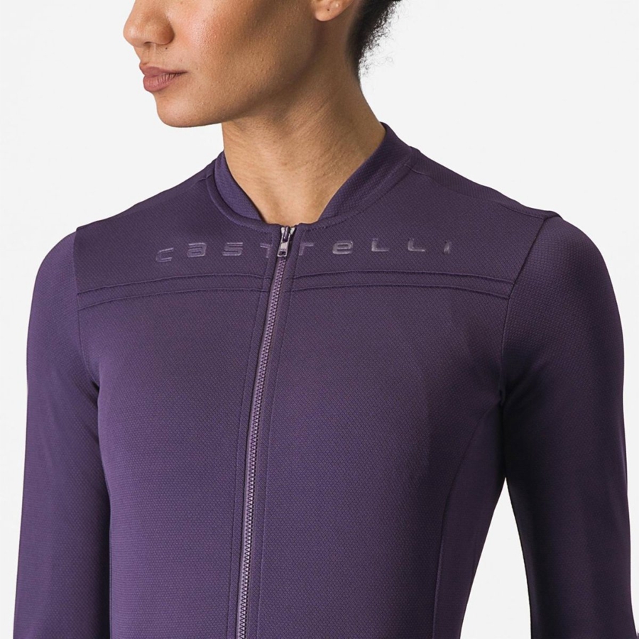 Castelli ANIMA 4 LONG SLEEVE Jersey Dames Paars | FJA948160