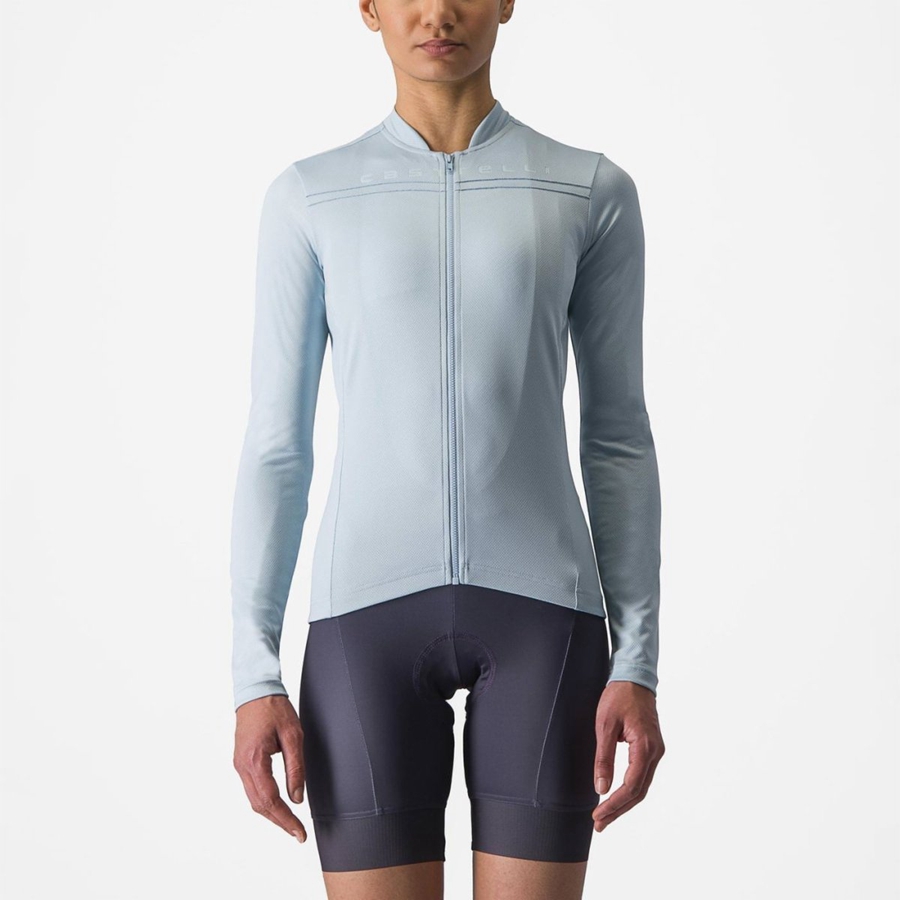 Castelli ANIMA 4 LONG SLEEVE Jersey Dames Blauw | DZW931085