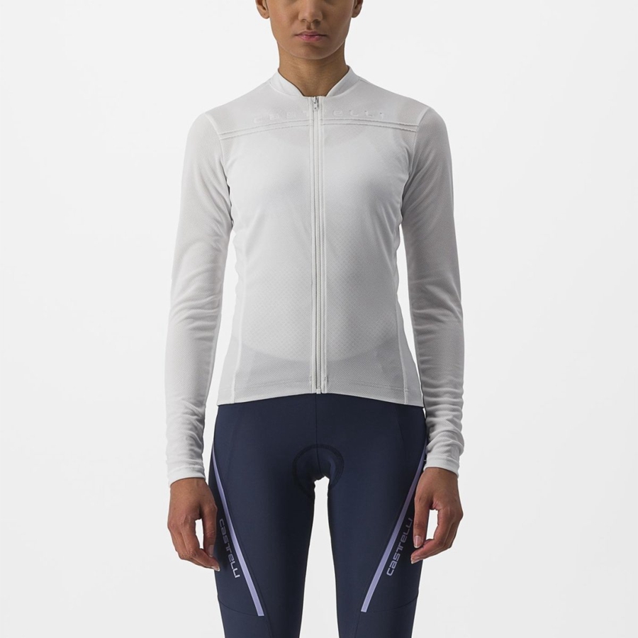 Castelli ANIMA 4 LONG SLEEVE Jersey Dames Wit | NCF640725