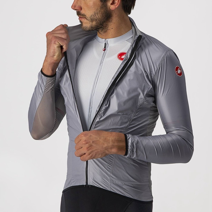 Castelli ARIA SHELL Bescherming Heren Zilver Grijs | WCV453796