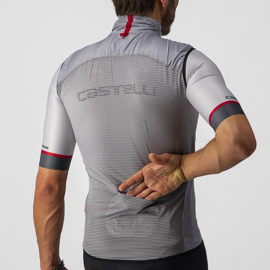 Castelli ARIA Vest Heren Zilver Grijs | CDK250914