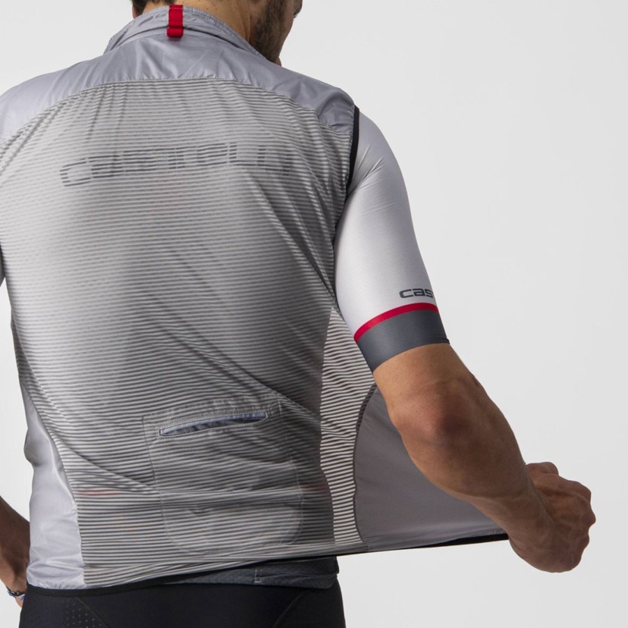 Castelli ARIA Vest Heren Zilver Grijs | CDK250914