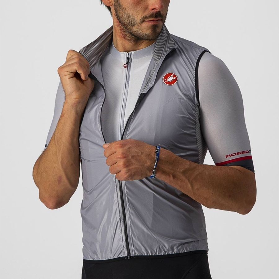 Castelli ARIA Vest Heren Zilver Grijs | CDK250914