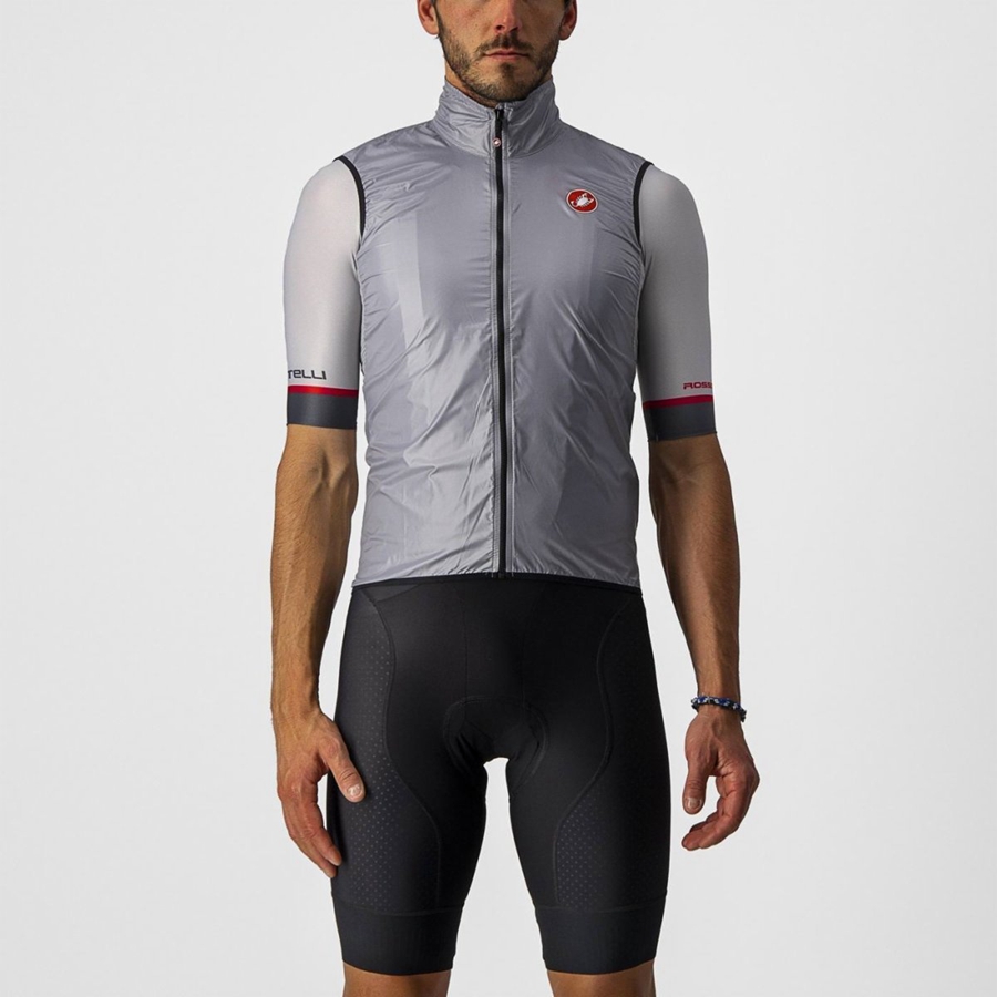 Castelli ARIA Vest Heren Zilver Grijs | CDK250914