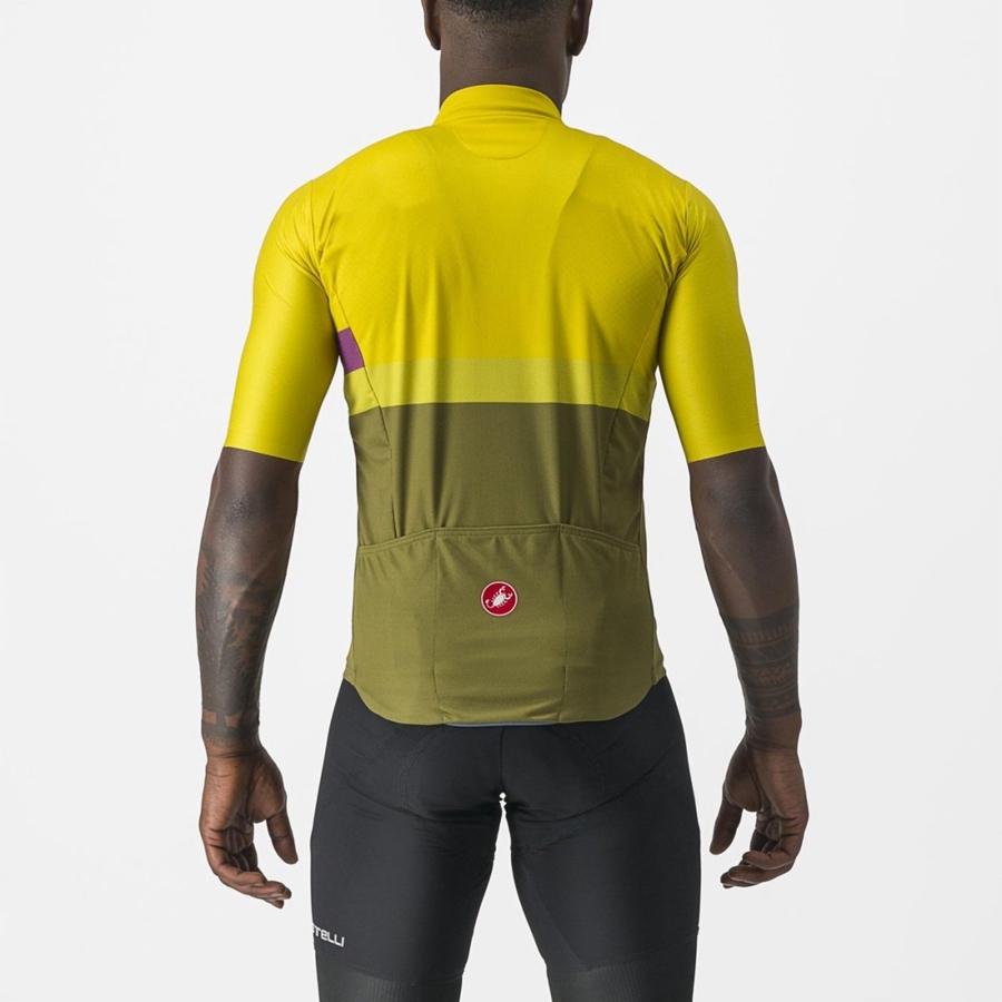 Castelli A BLOCCO Jersey Heren Groen | QBL874260